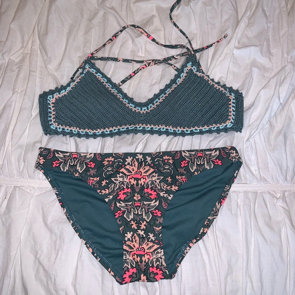 Pink and Green Bikini - Xhilaration